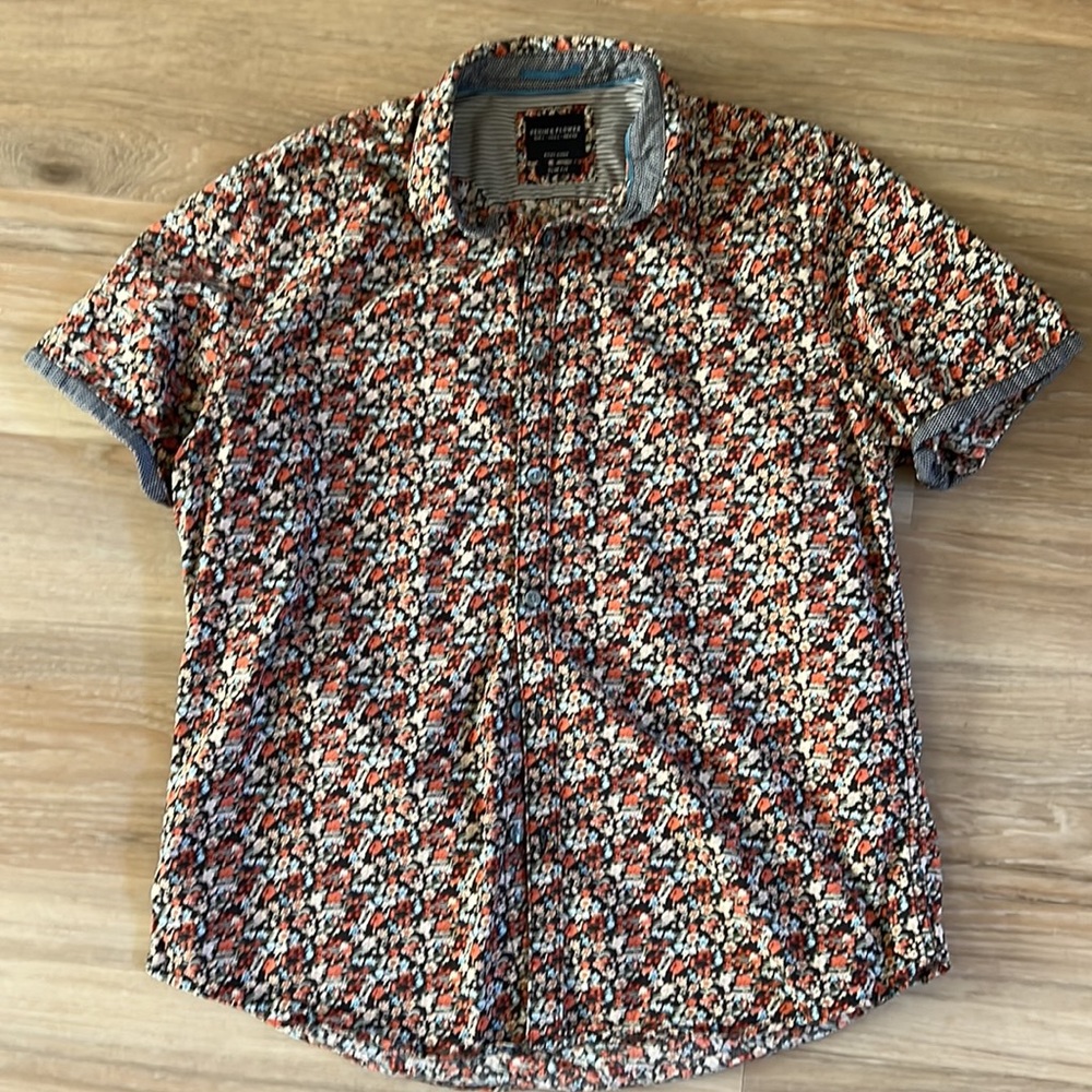 Denim & Flower Men’s Button-Up Shirt Slim Fit